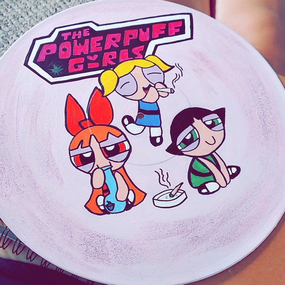 Powerpuff girls custom record painting